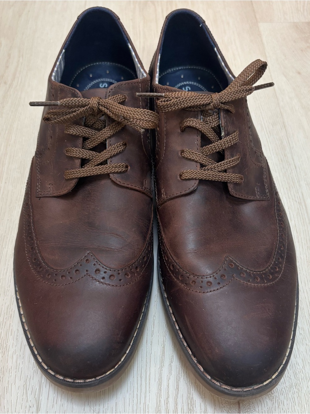 Sperry Men's Newman Wingtip Oxfords in Amaretto leather